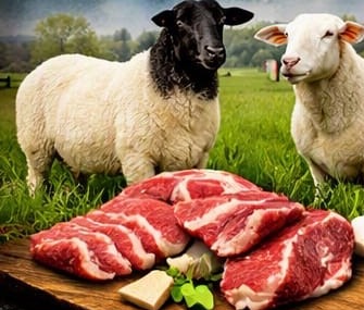 Dorper sheep and fresh lamb cuts